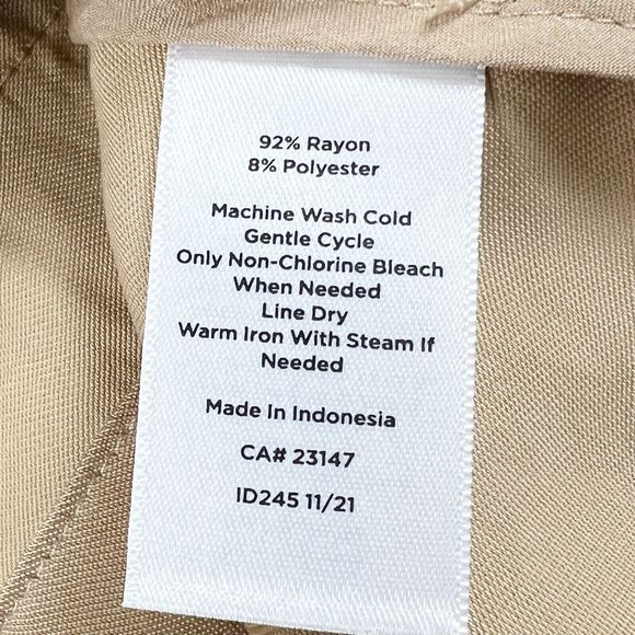 NWT Talbots Military Field Utility Jacket Drawcord Waist Shacket Tan Roll Tab XL - Picture 10 of 15